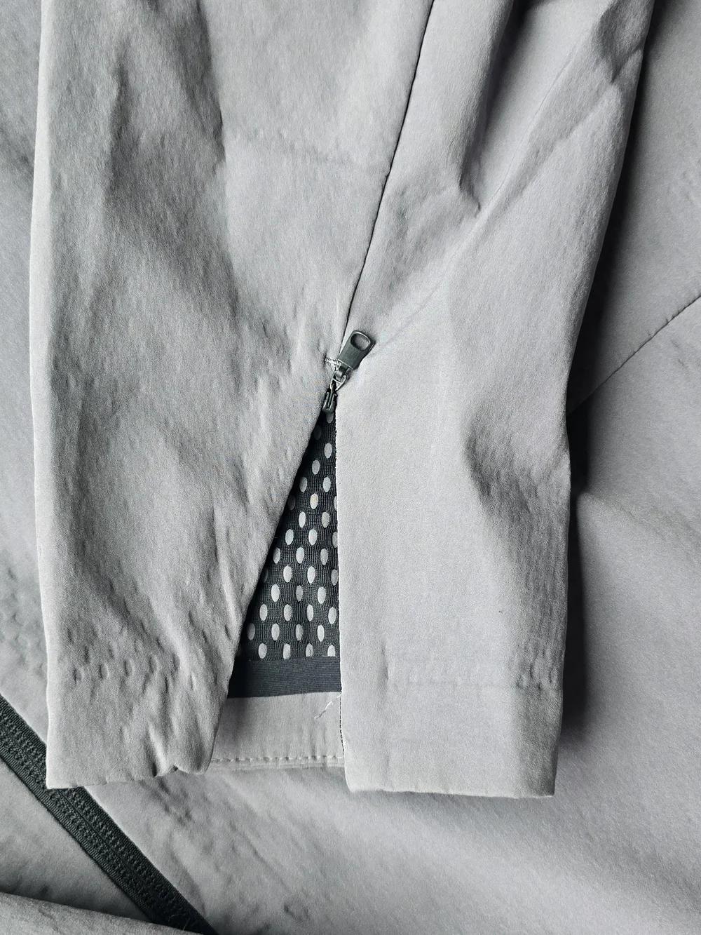 adidas Light Gray Performance Jacket with Black Logo